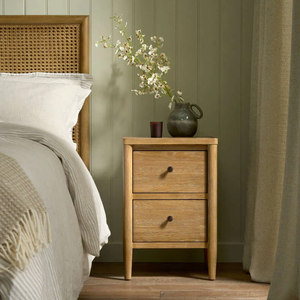 Weathered oak bedside table