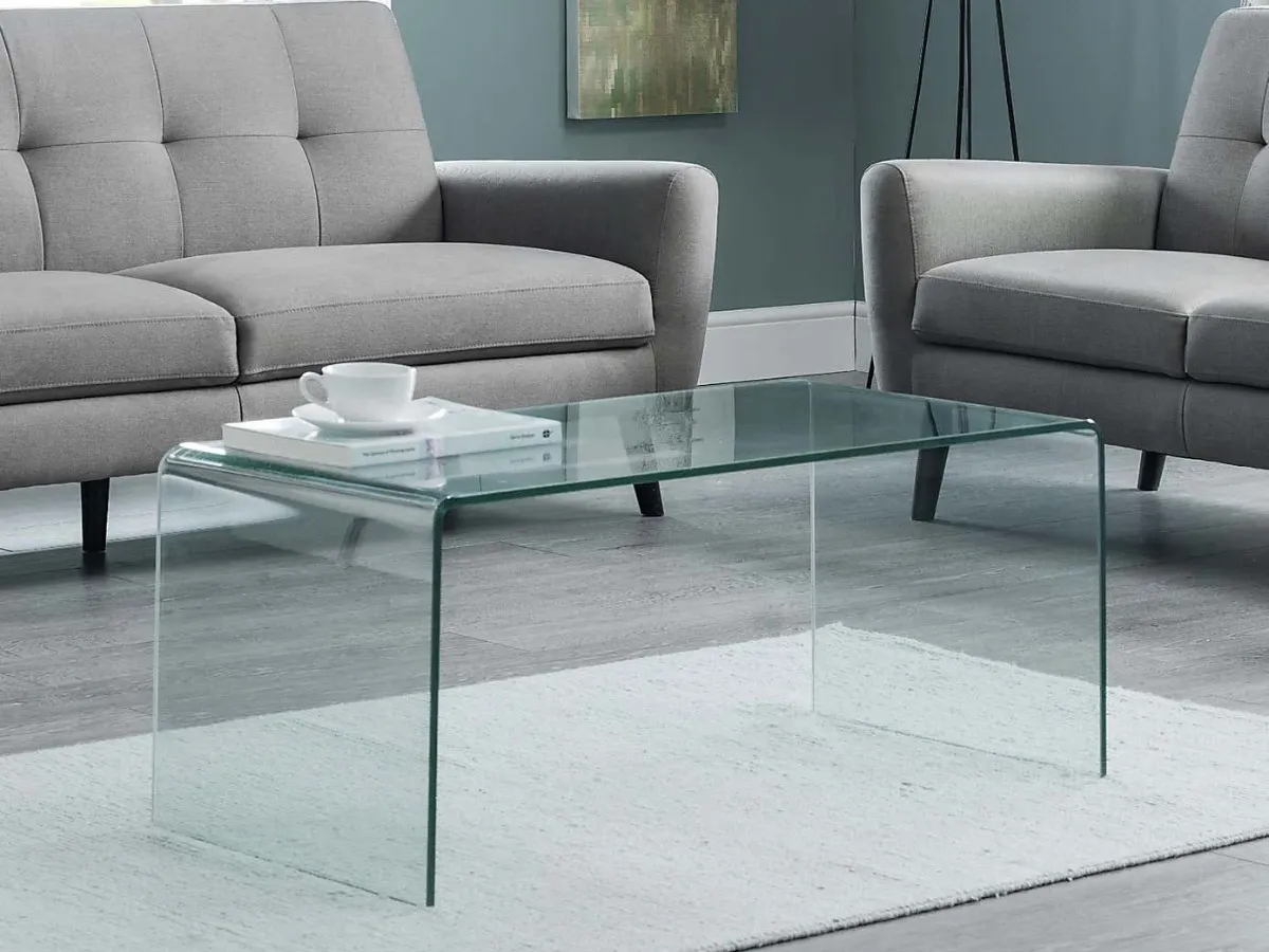 Glass coffee table