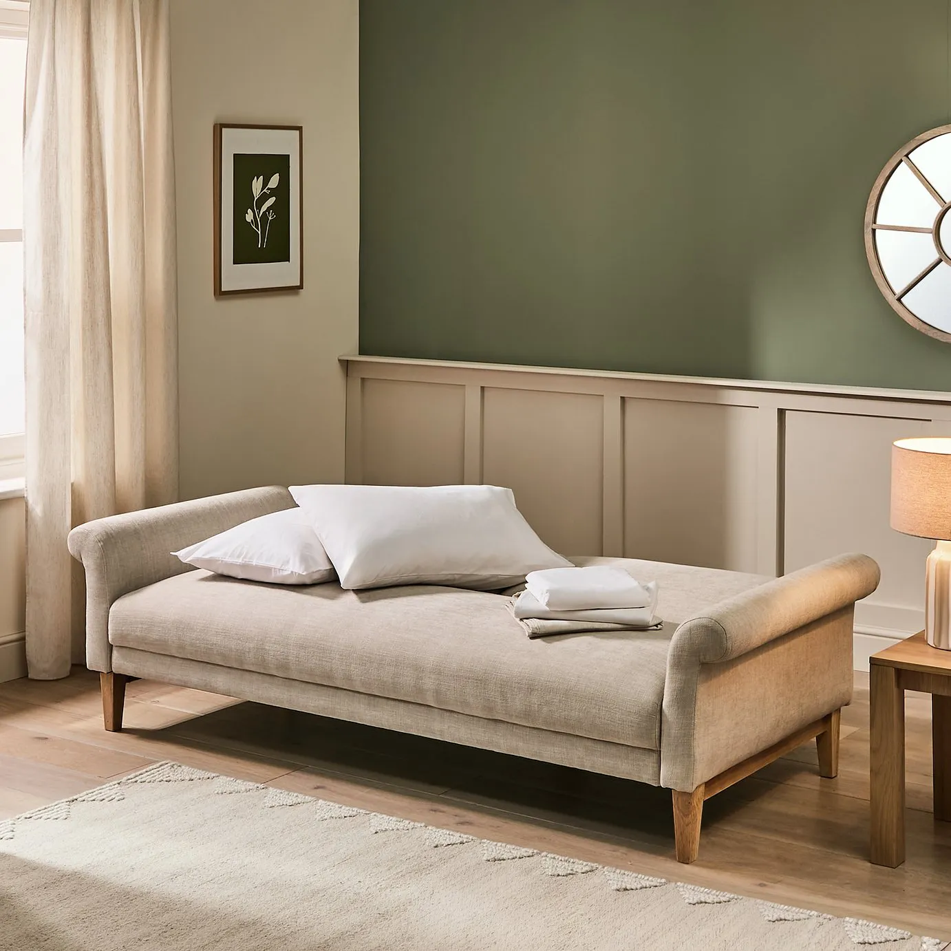 Stone fabric sofa bed