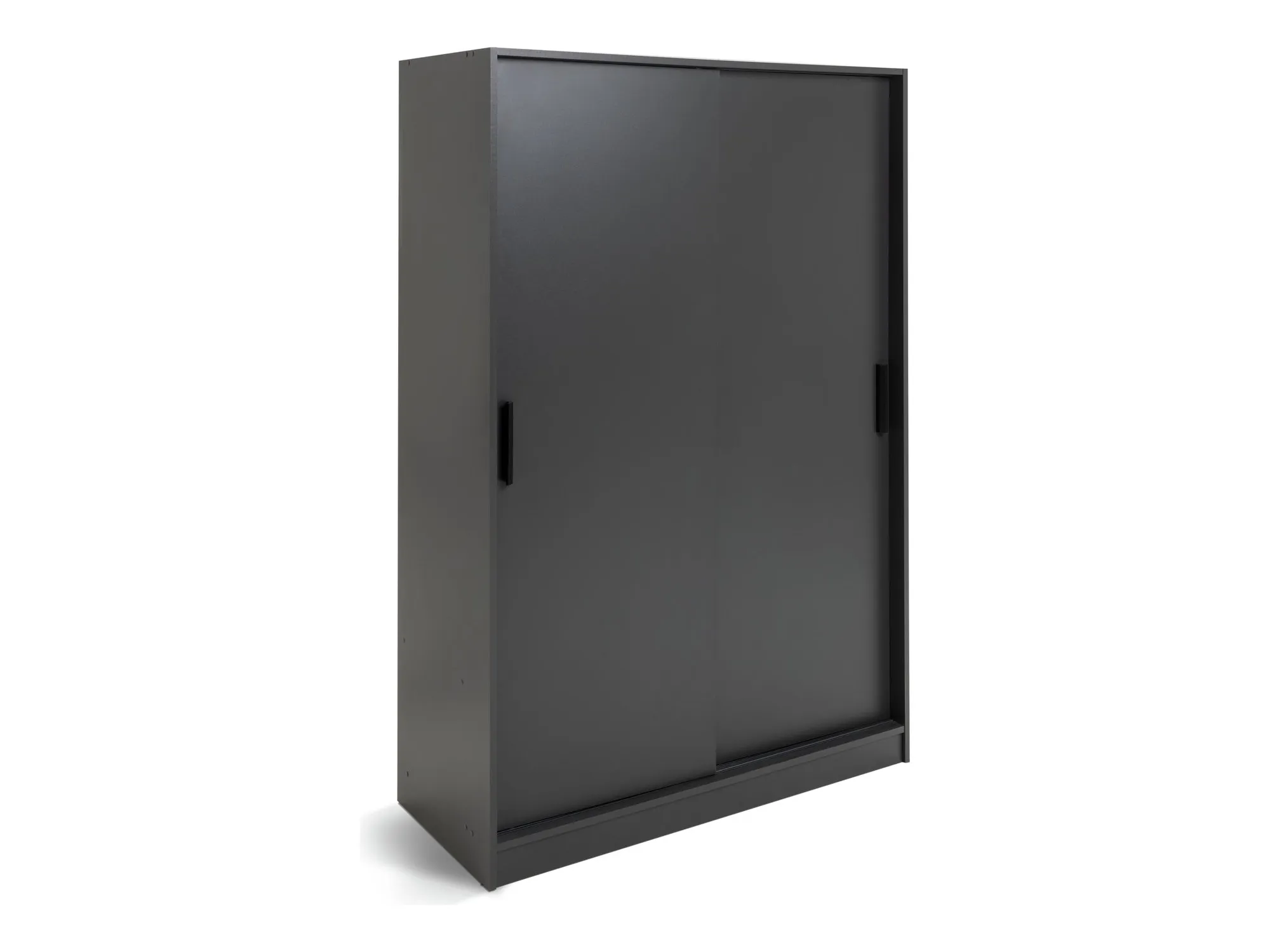 Dark grey wardrobe with 2 sliding doors
