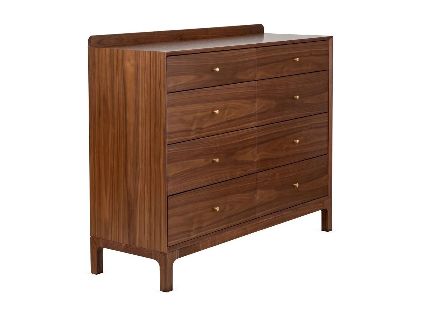 Walnut 8-drawer chest