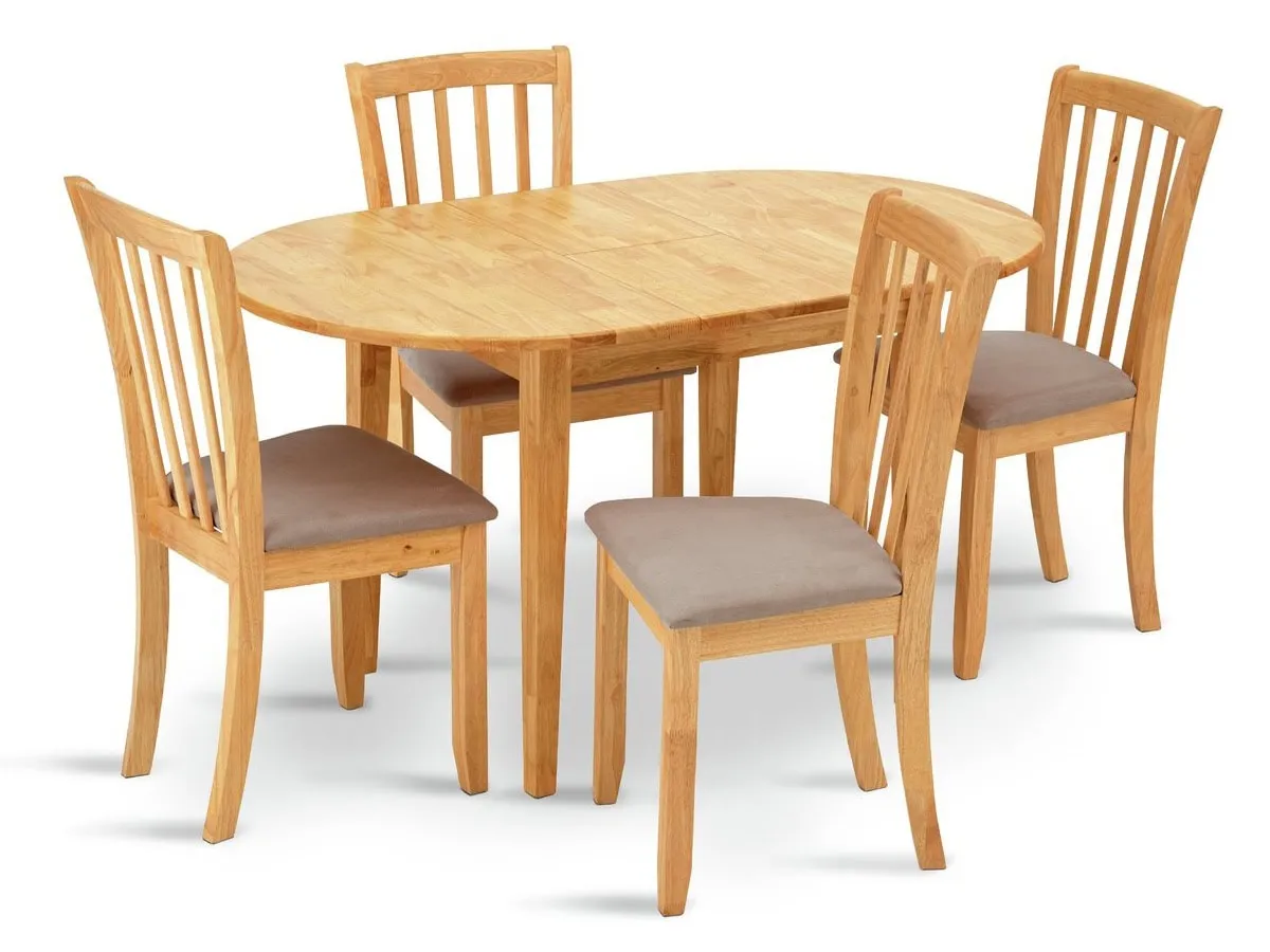 Oak dining table and 4 chairs