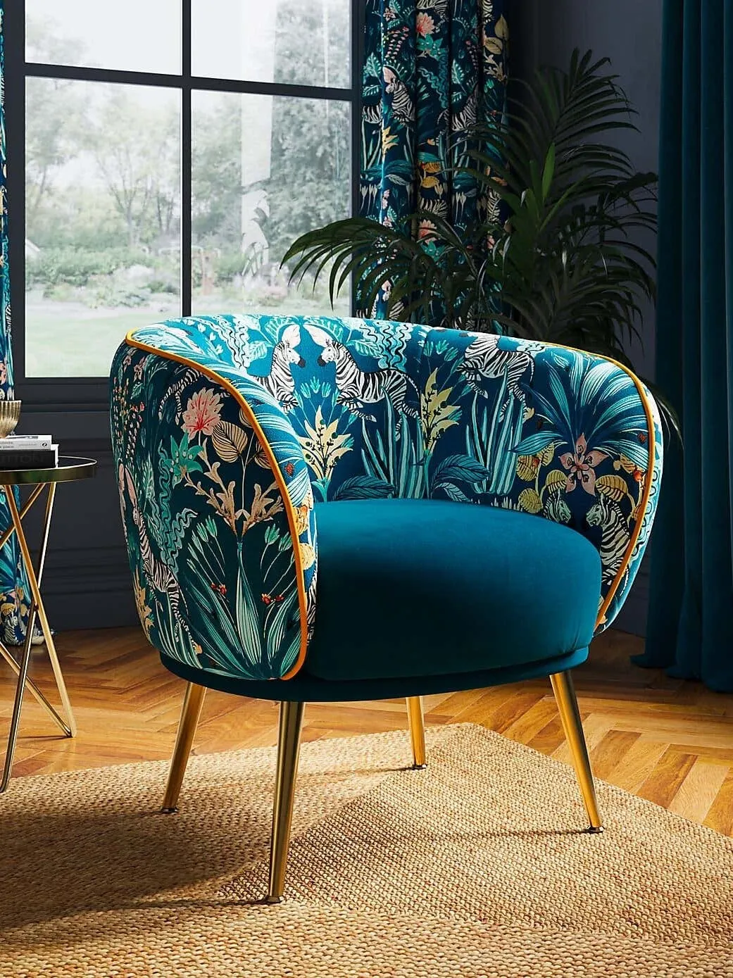 Floral print chair