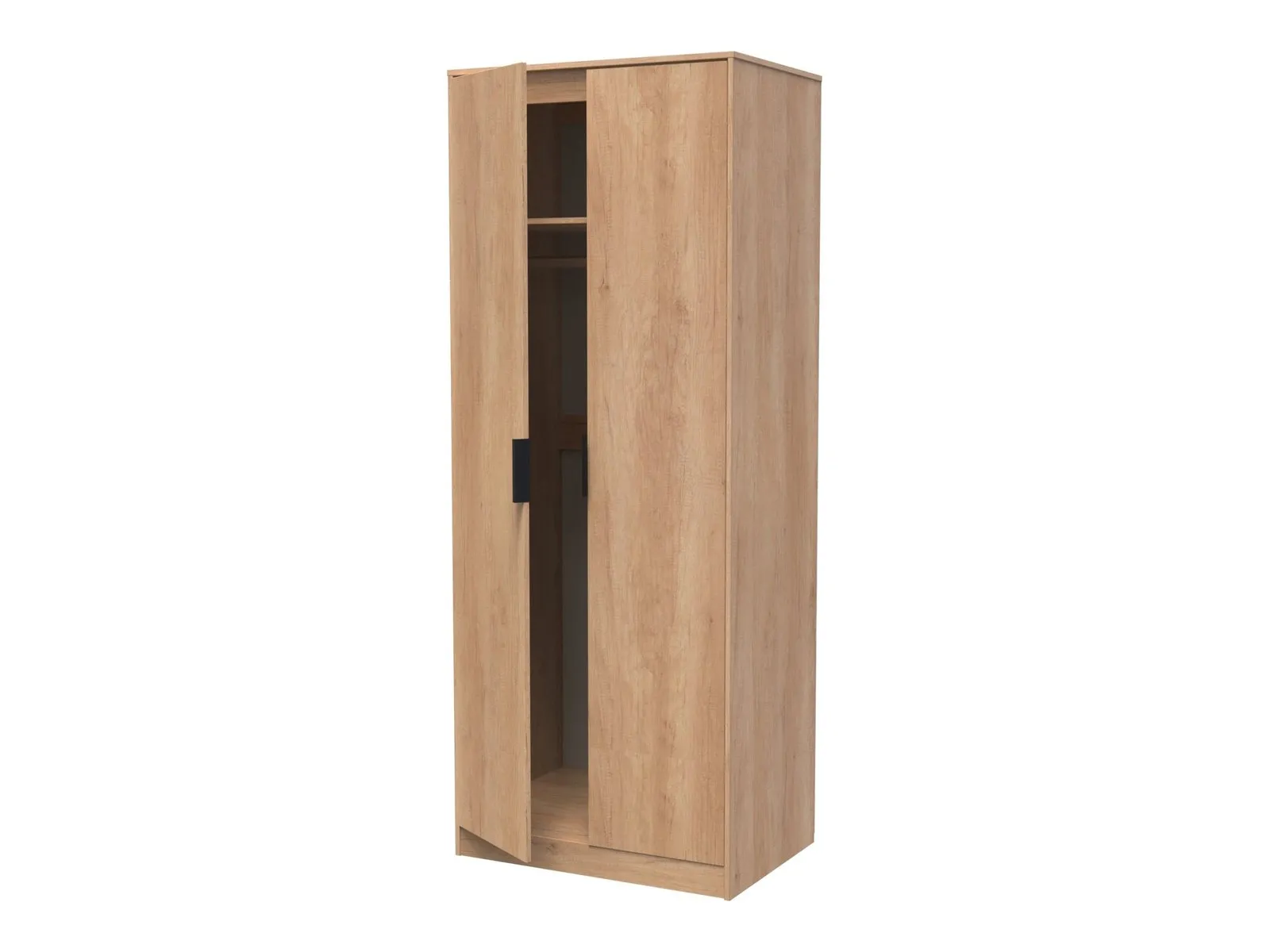 Oak 2-door wardrobe