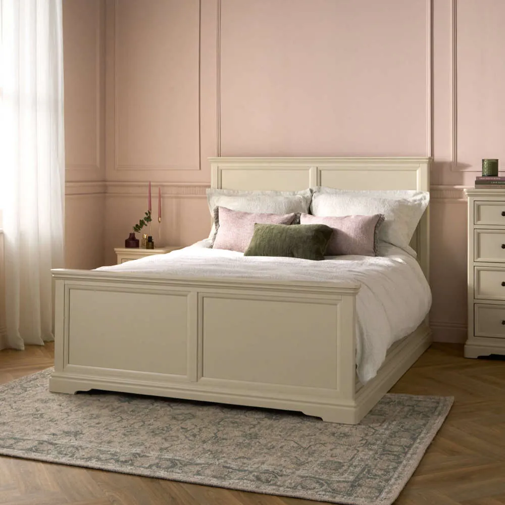 Ivory painted bed frame