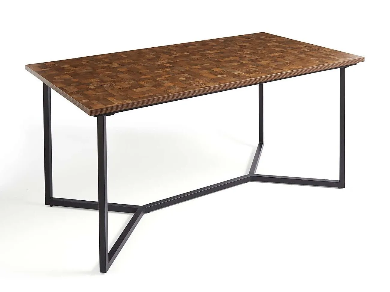 Parquet top dining table