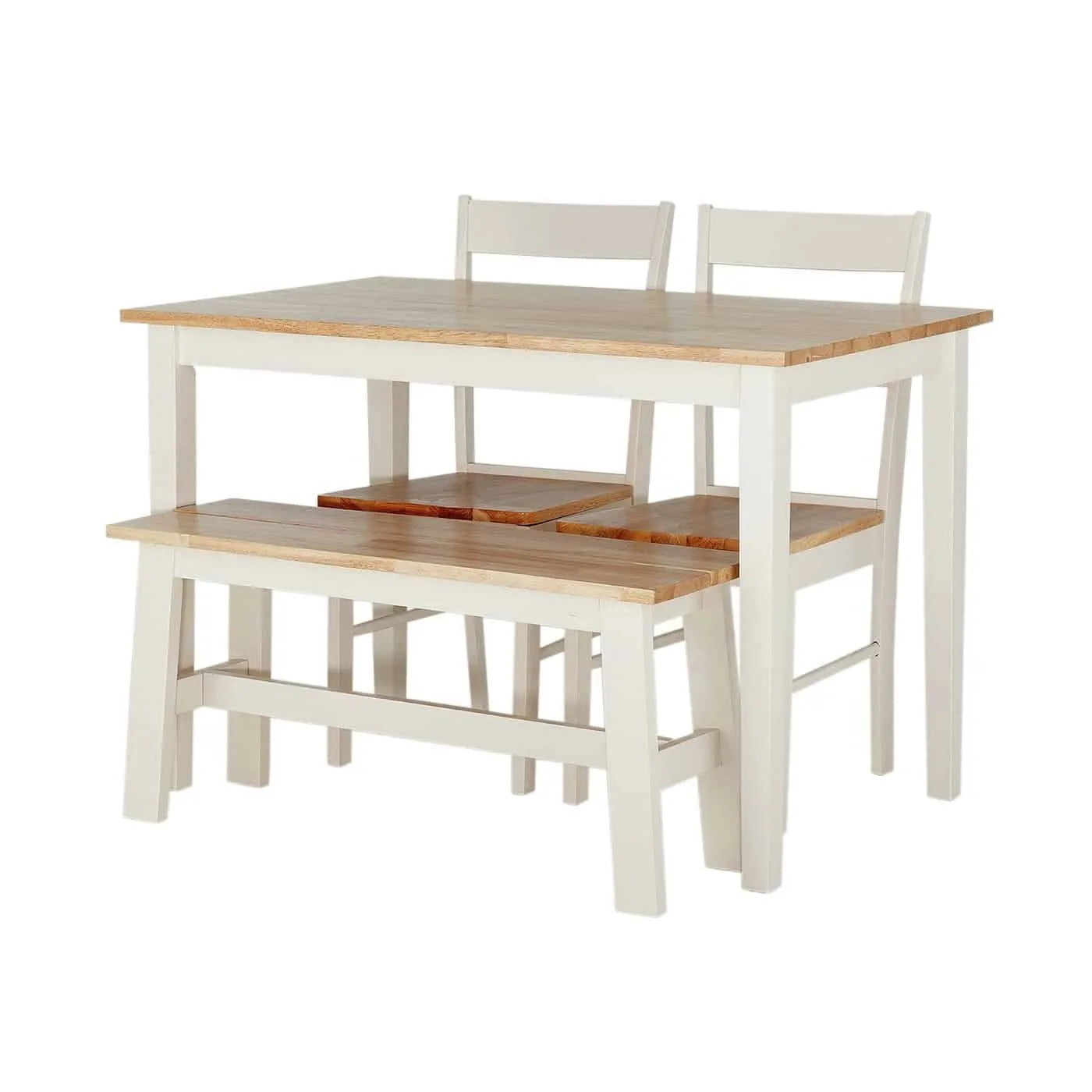 Dining table, bench and 2 chairs