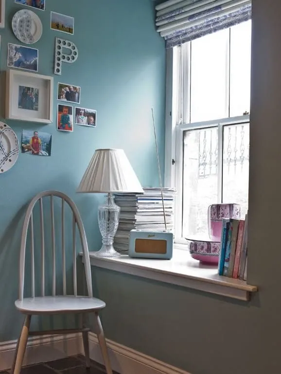 Blue painted room