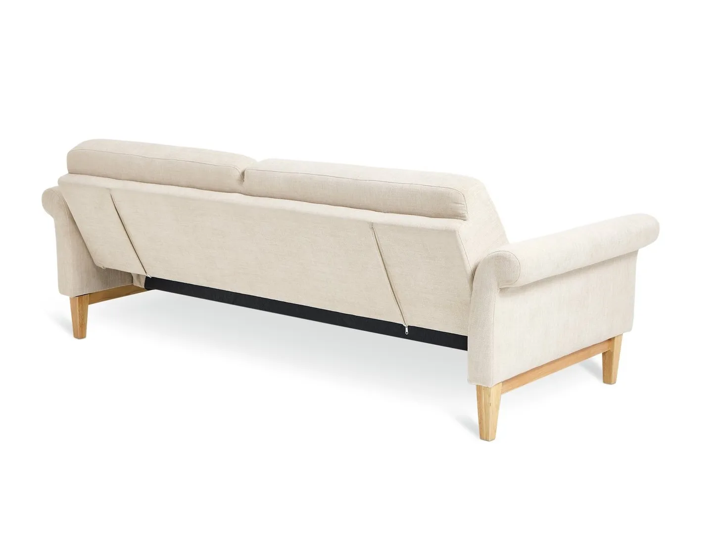Taupe fabric sofa bed