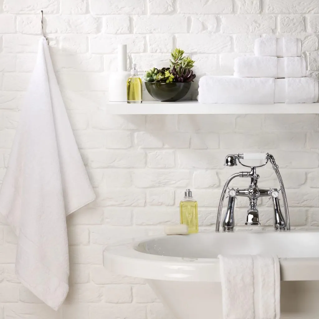 White bathroom towels
