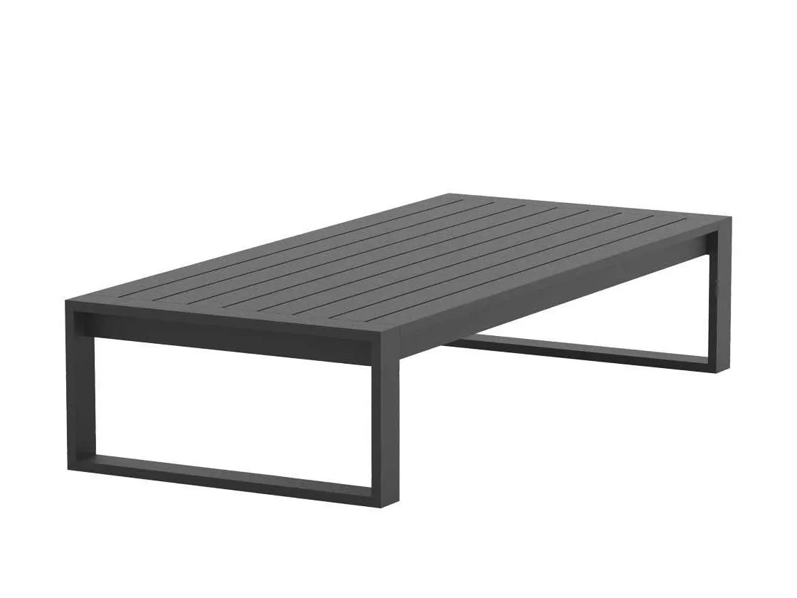 Black metal outdoor coffee table