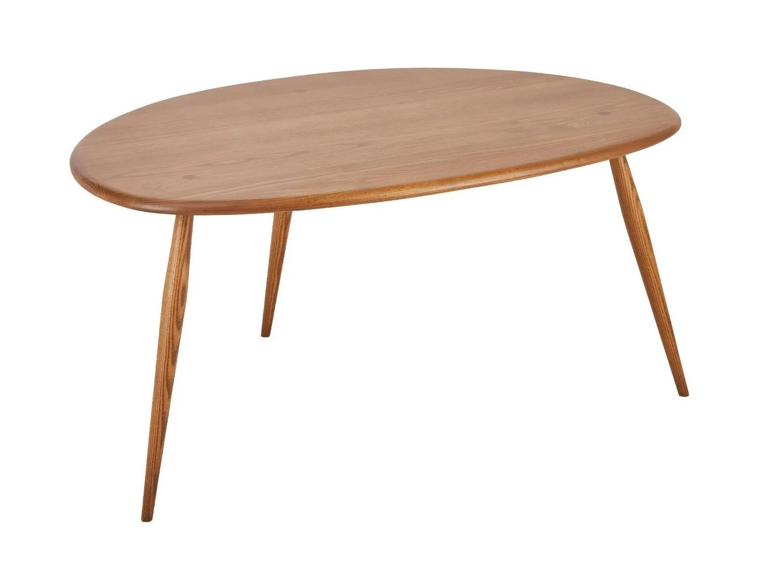 Oval shaped 3-legged coffee table