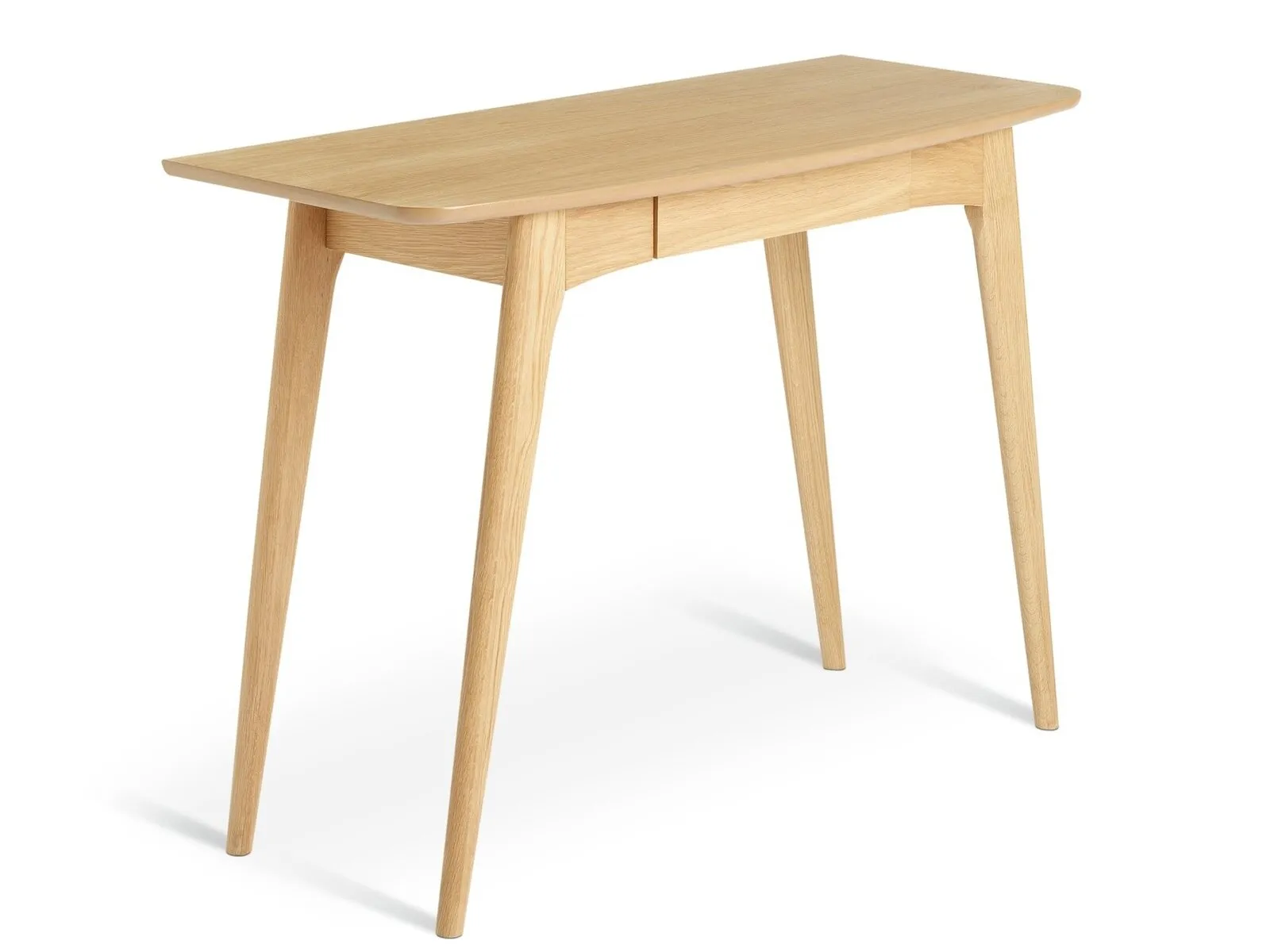 Modern oak desk with single drawer