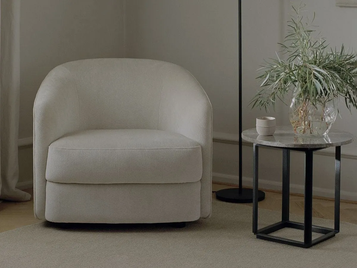 Round marble side table