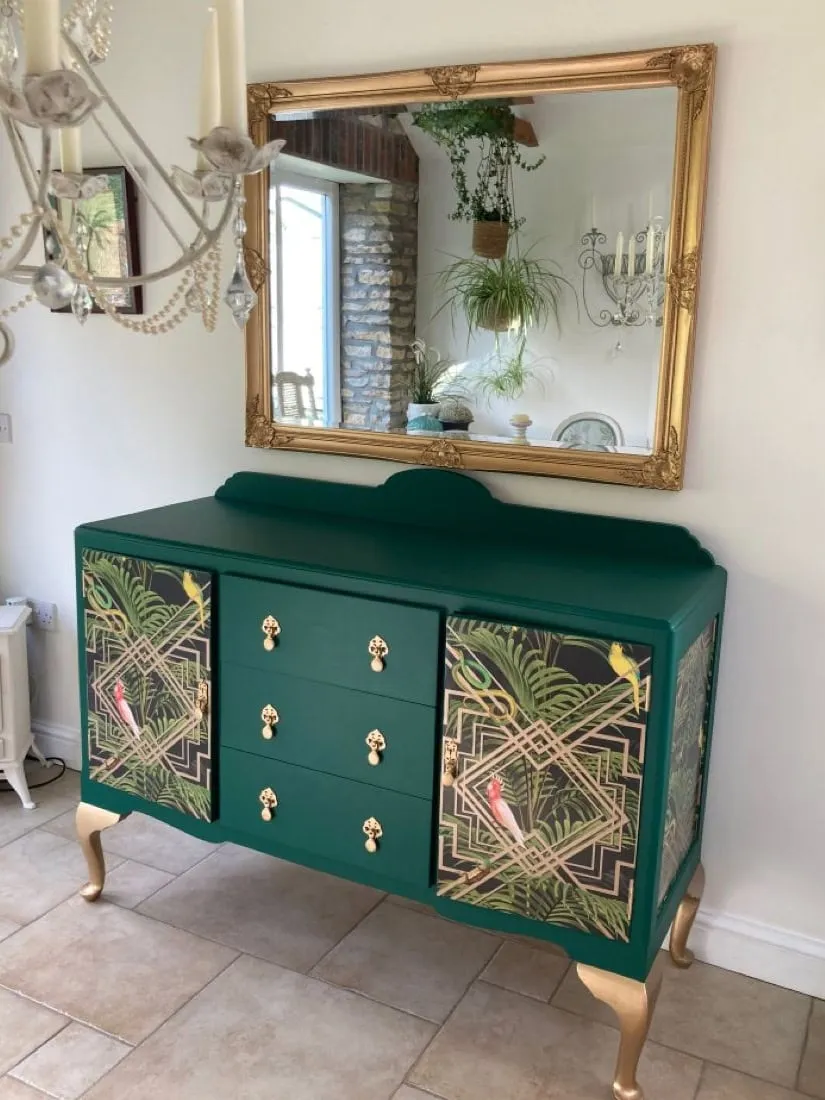 Green painted sideboard