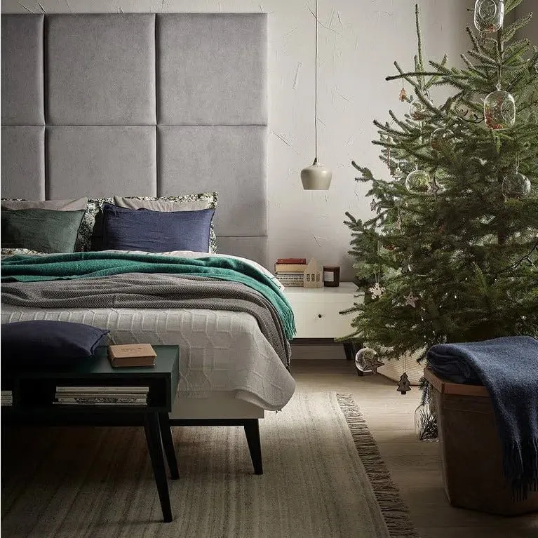 Grey Fabric Upholstered Wall Panels