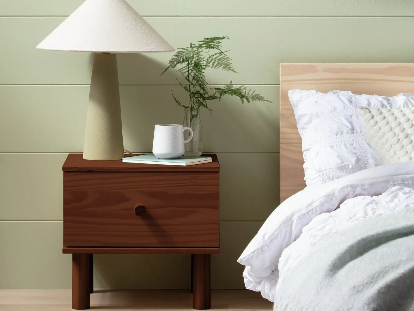 Walnut finish bedroom furniture