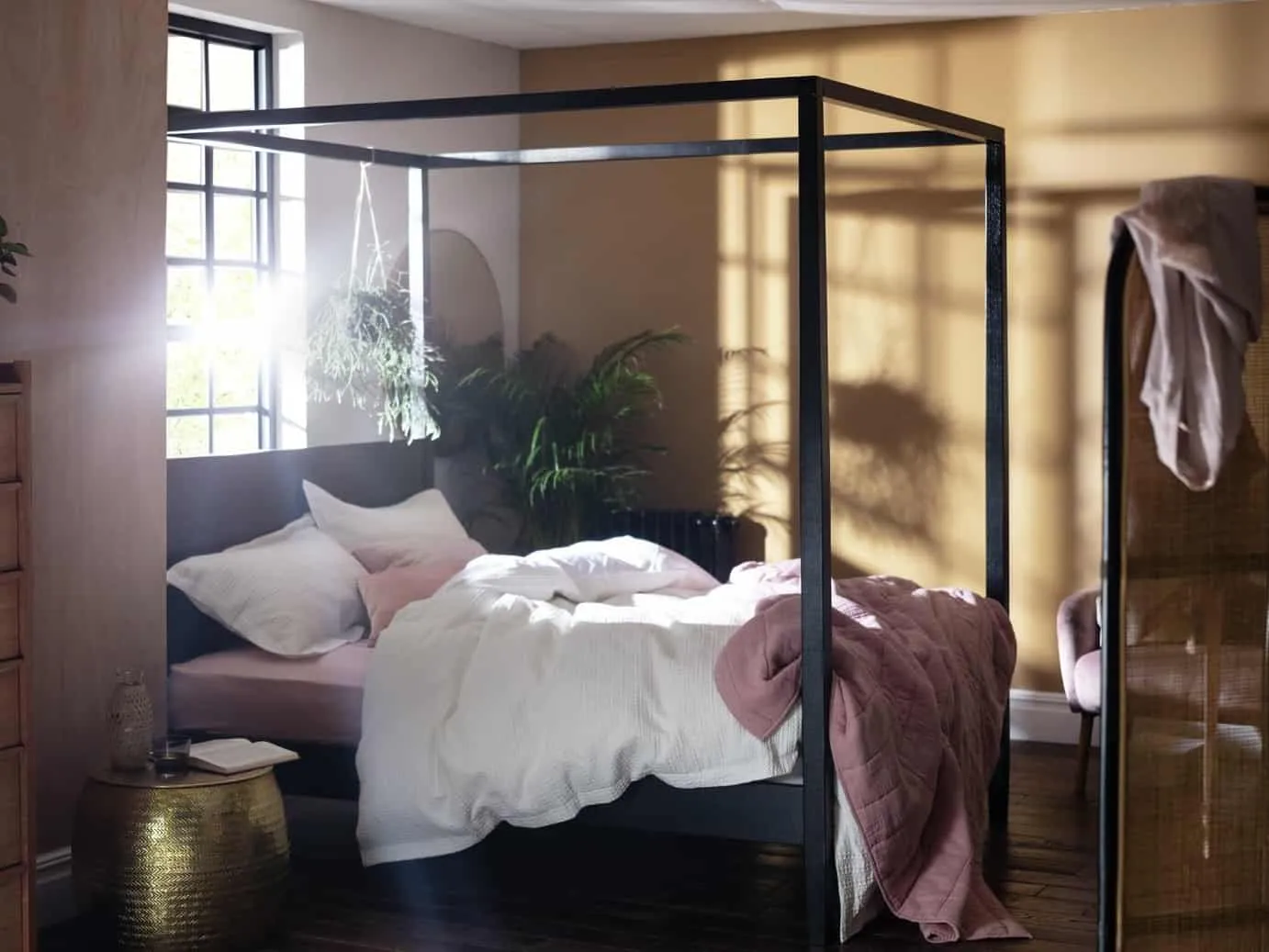 Black 4-poster bed frame