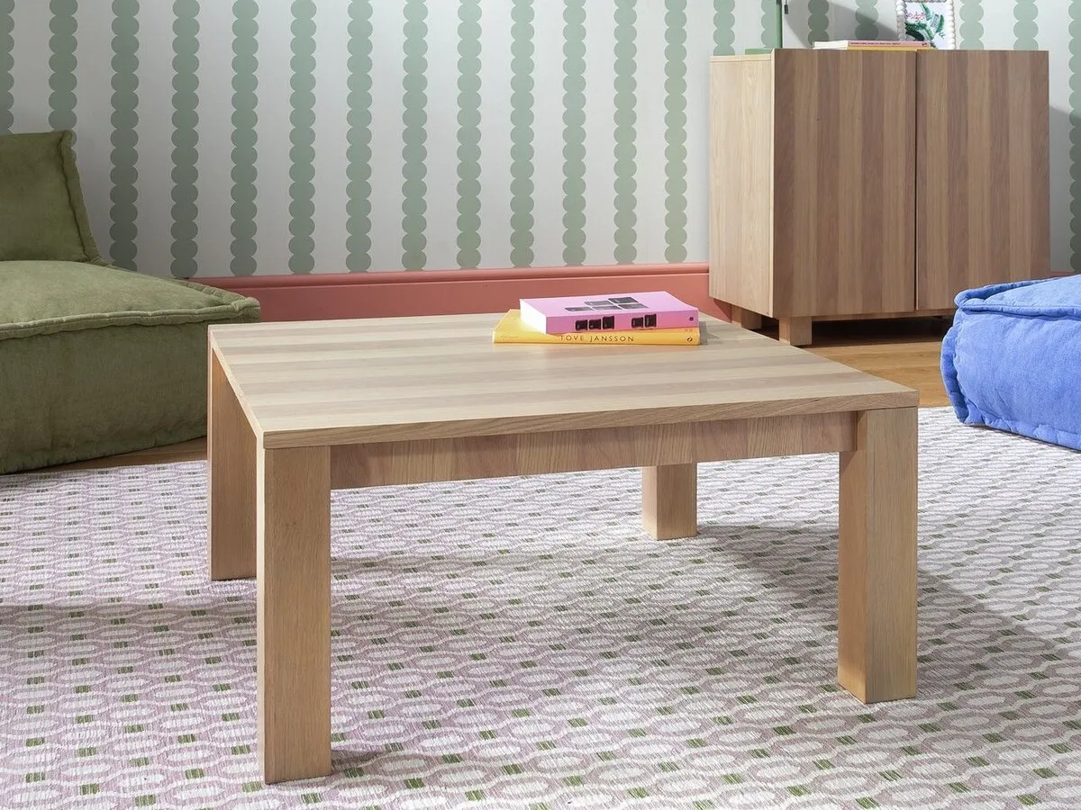 Square oak coffee table