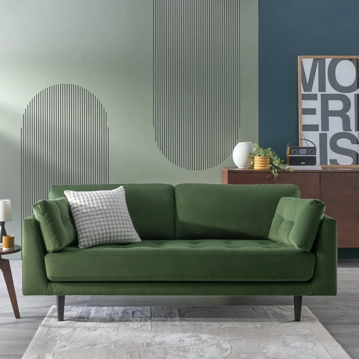 Green sofa