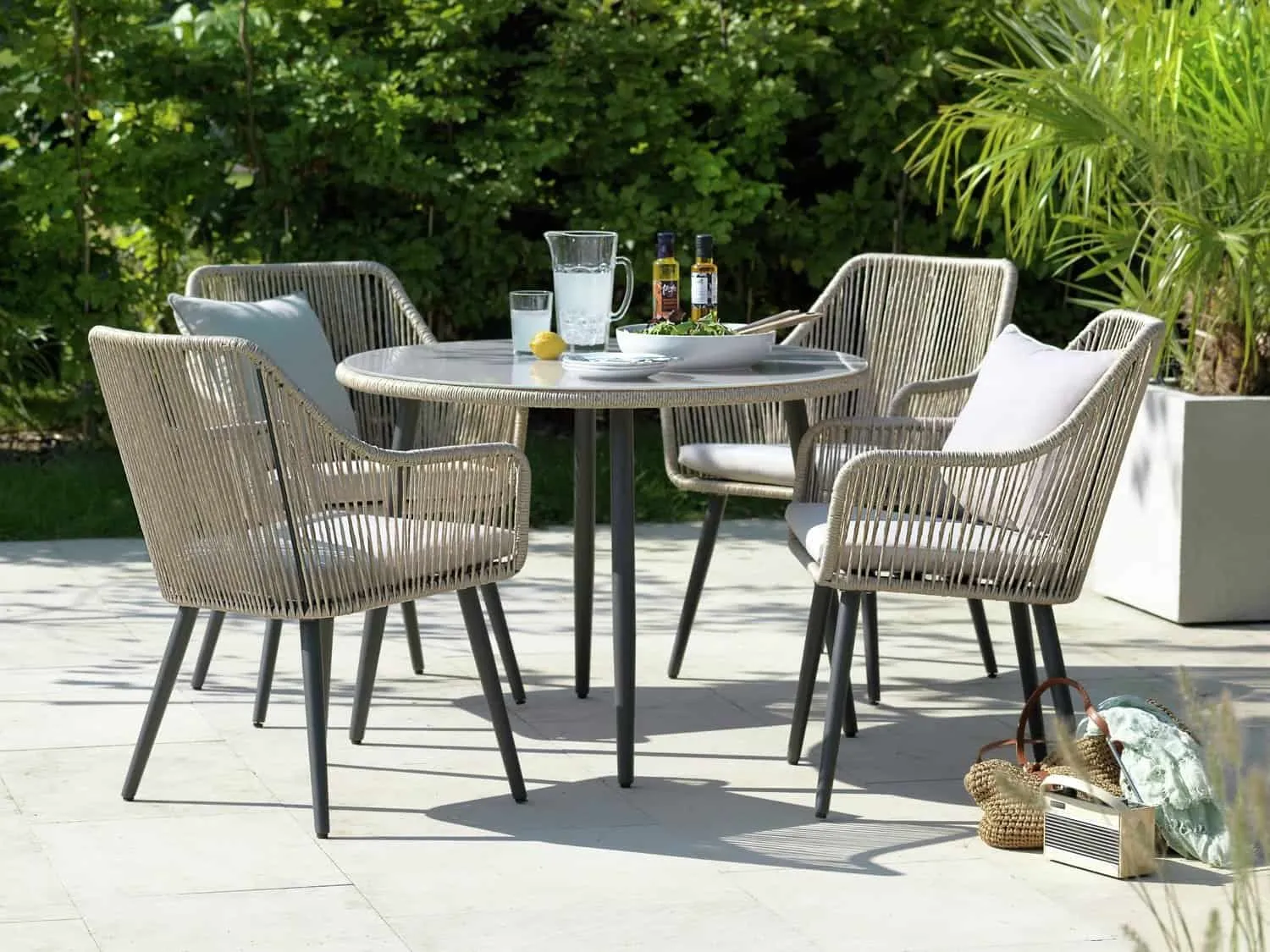 Rattan garden furniture