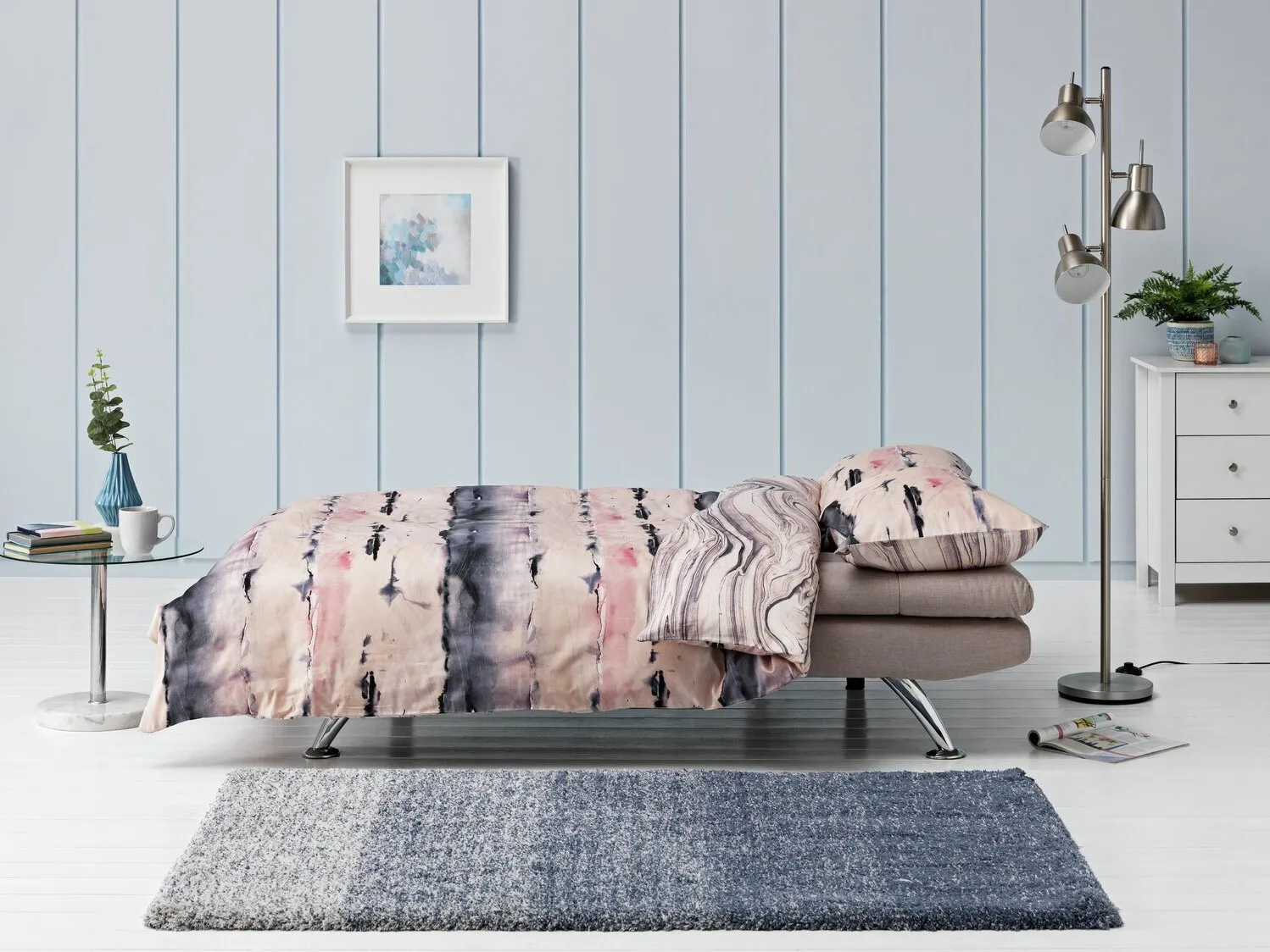 Natural fabric sofa bed