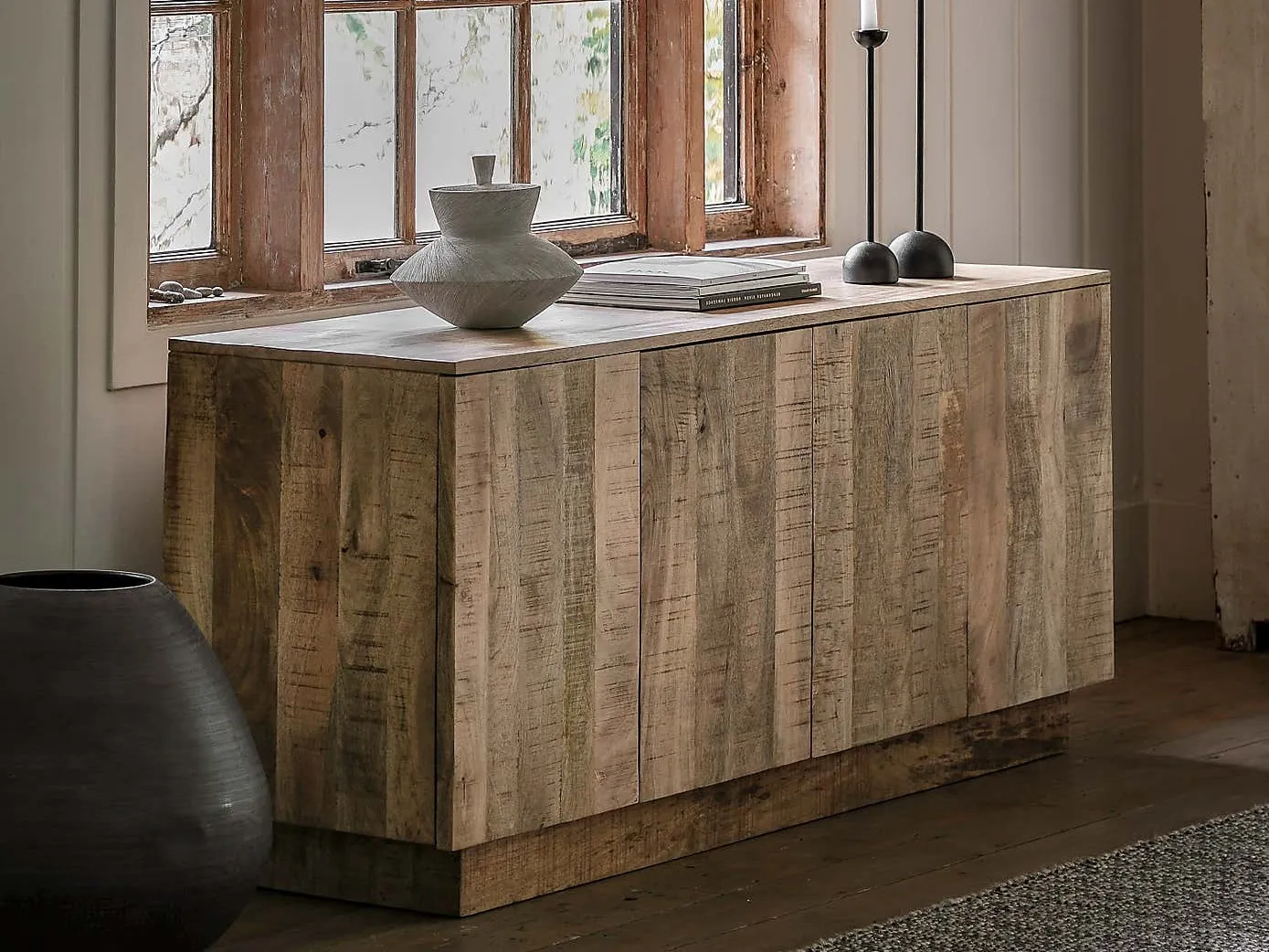 Mango wood sideboard