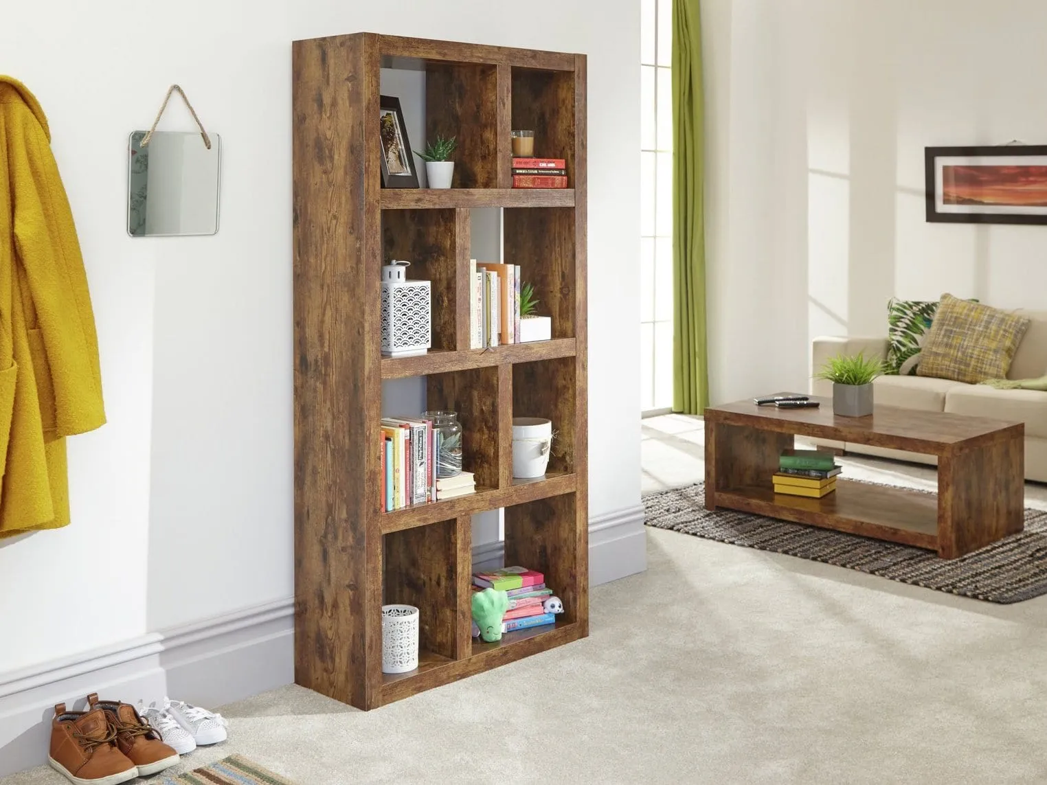 Mango wood shelving