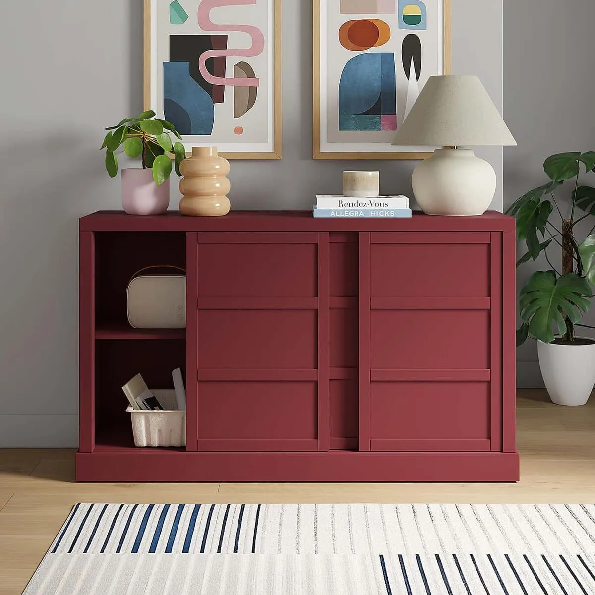 Mulberry pink sideboard