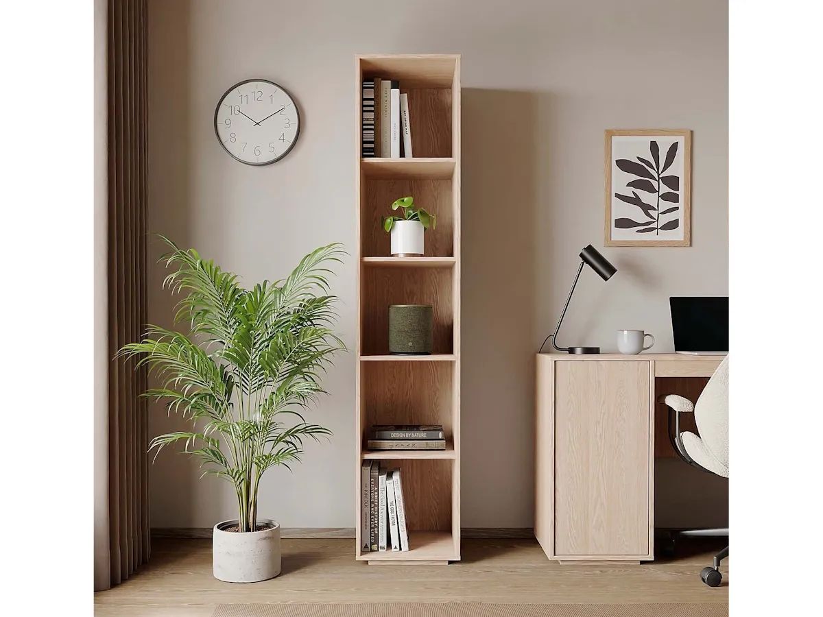 Vertical 5-cube bookcase