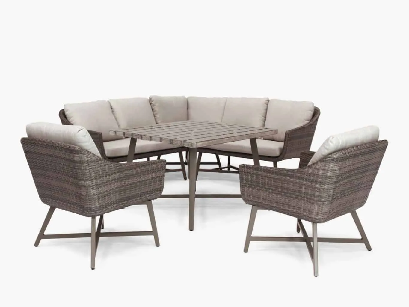 Outdoor corner dining set