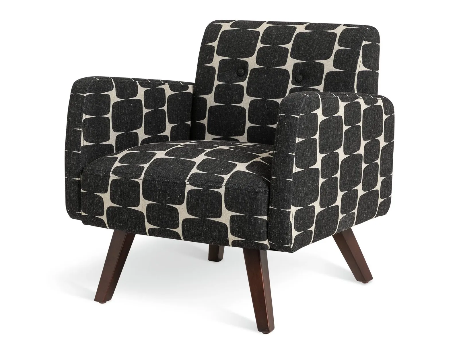 Black and white bold pattern chair
