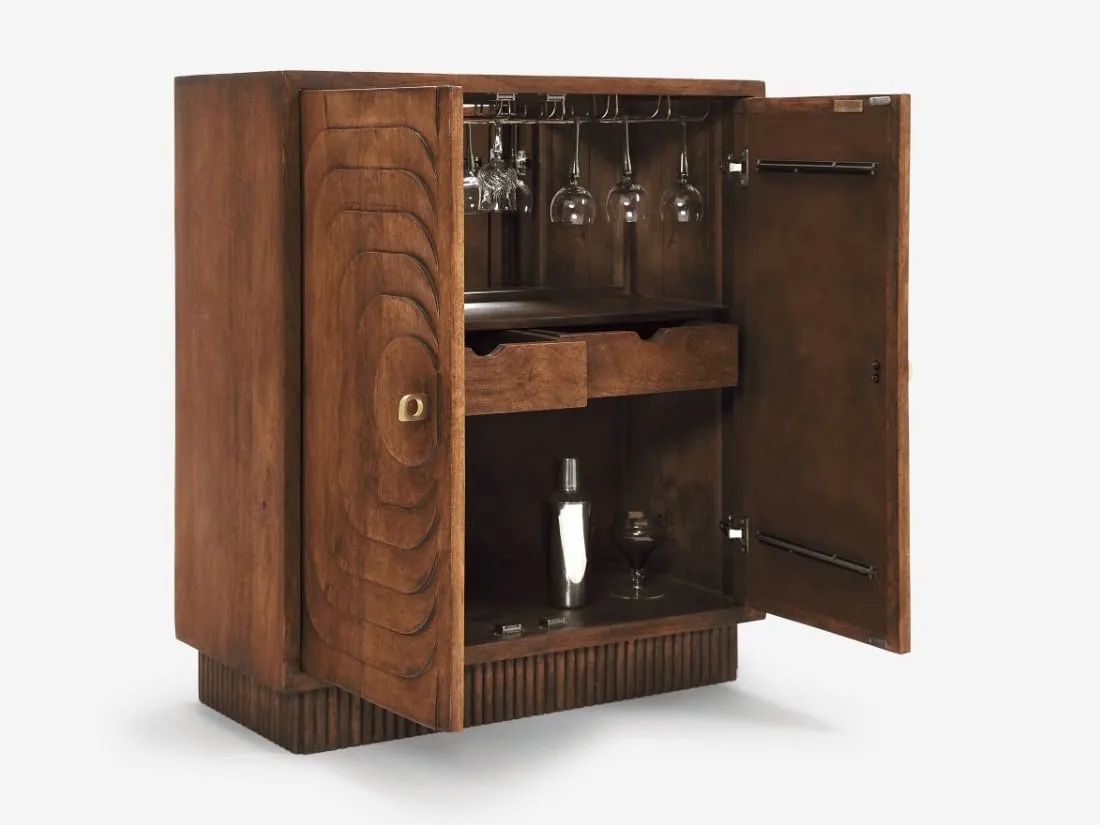 Mango wood drinks cabinet