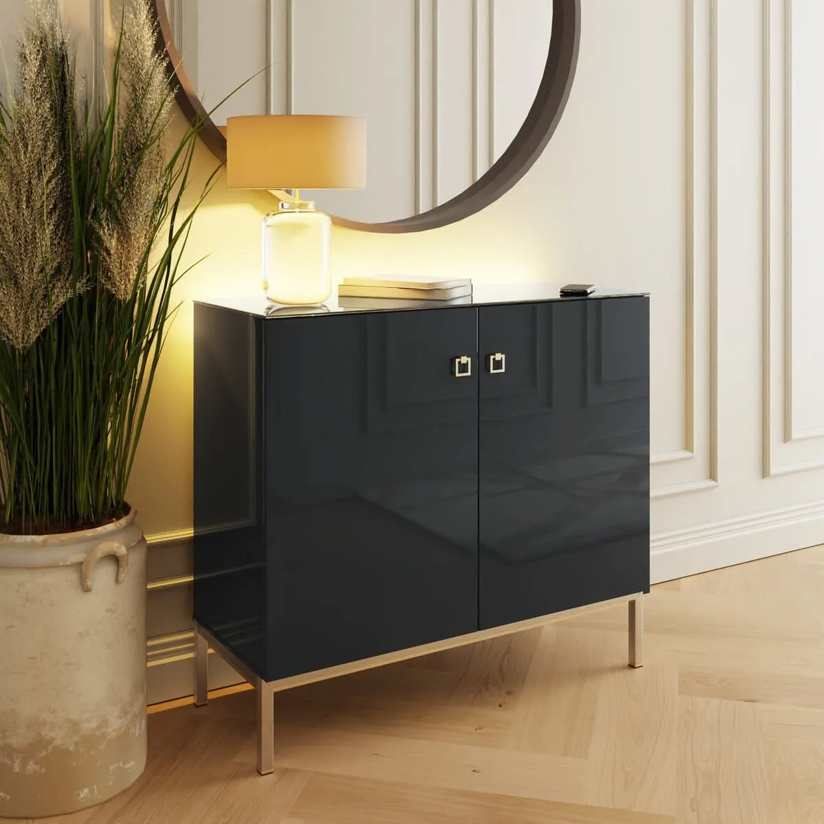 Indigo blue 2-door sideboard