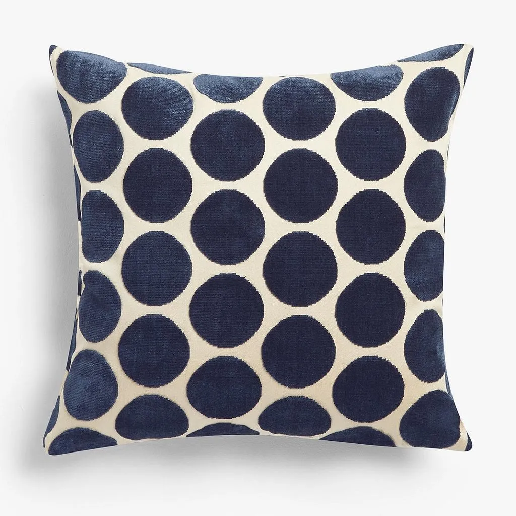Indigo spot cushion