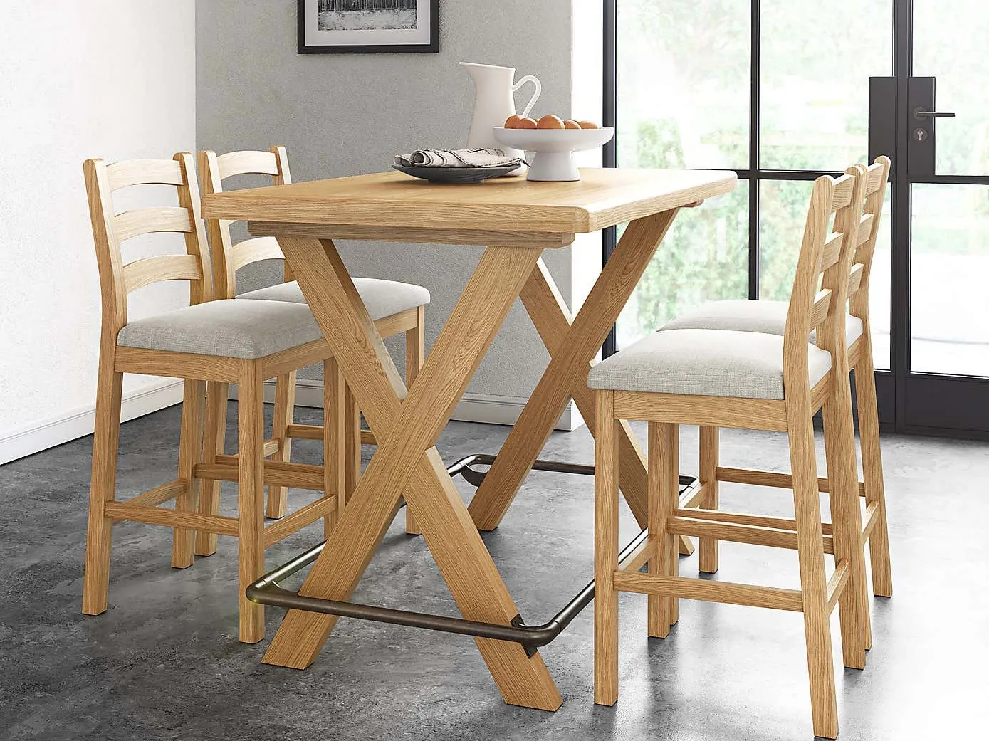 Oak bar table