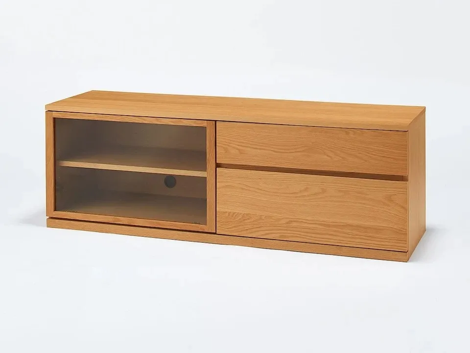 2-door tv unit with glass door