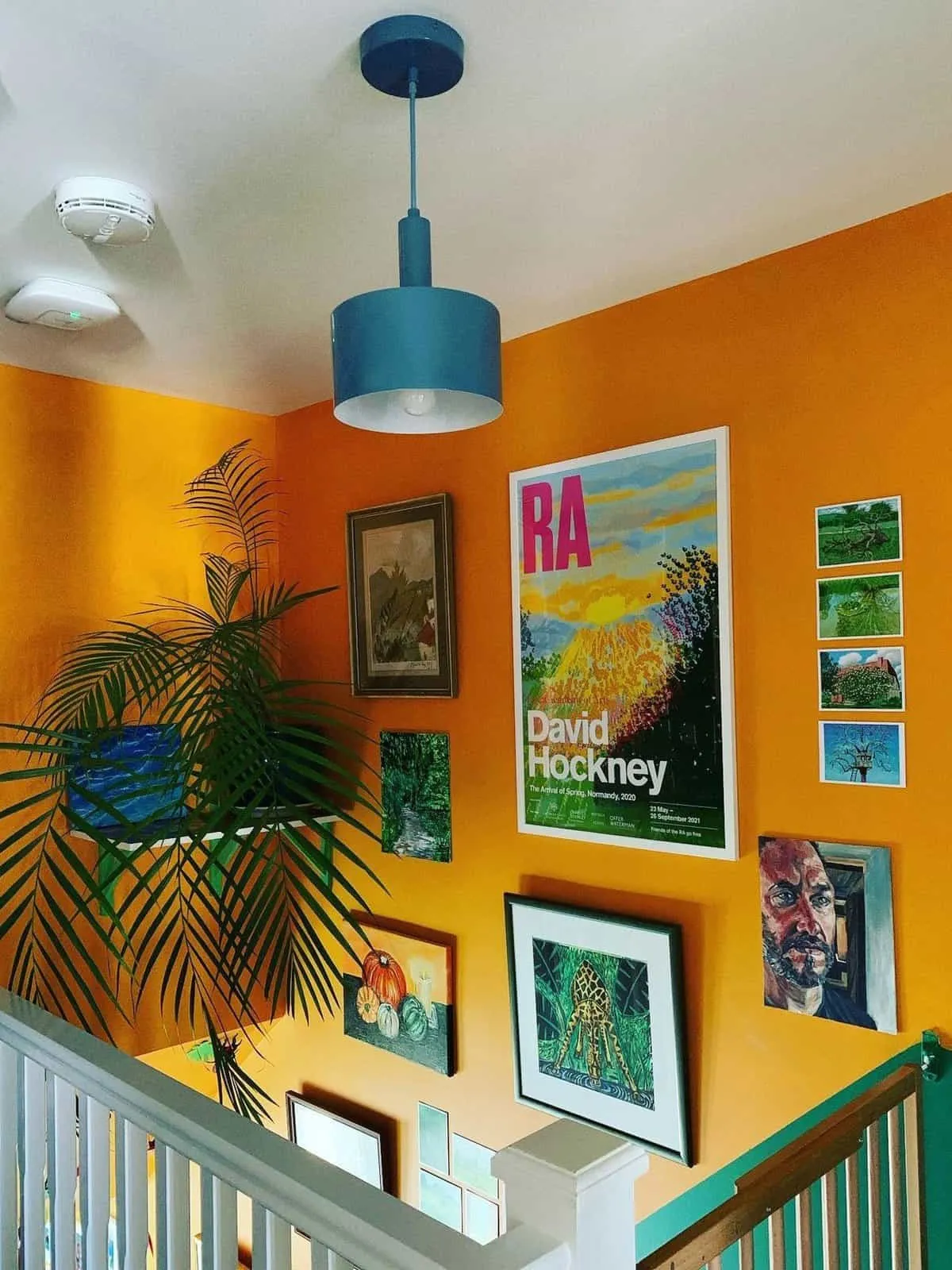Orange painted walls