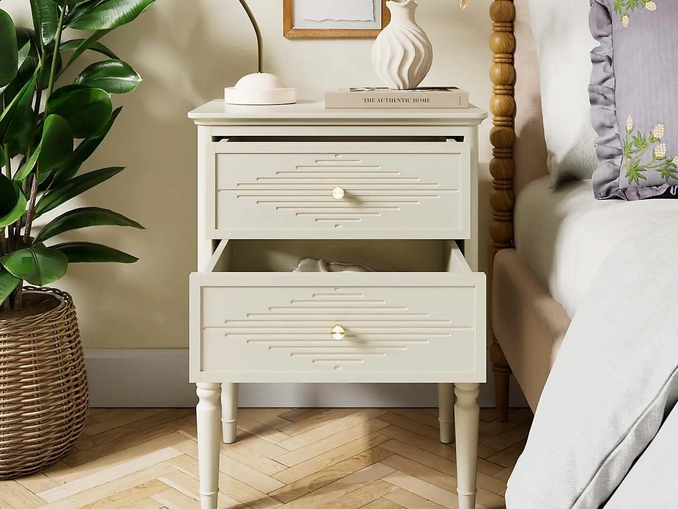 Gustavian-style bedside table