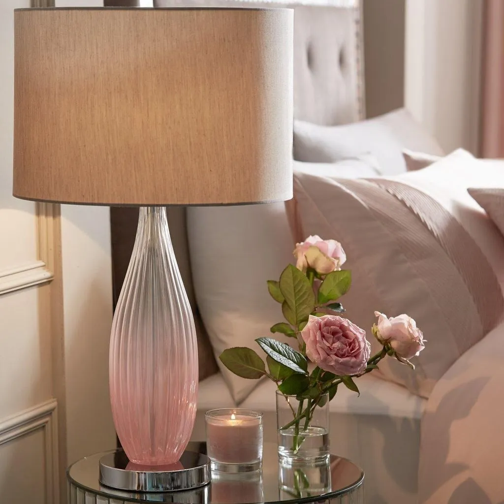 Pink decorative table lamp