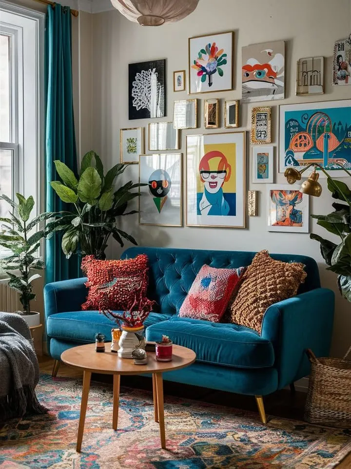 Blue sofa