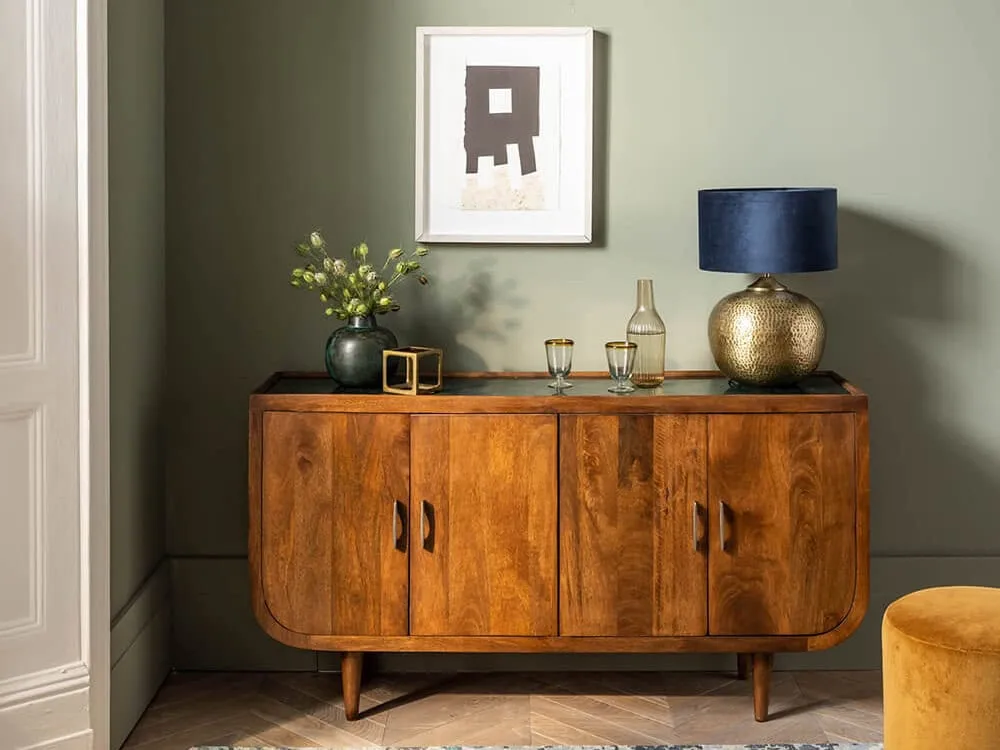 Mango sideboard with marble top