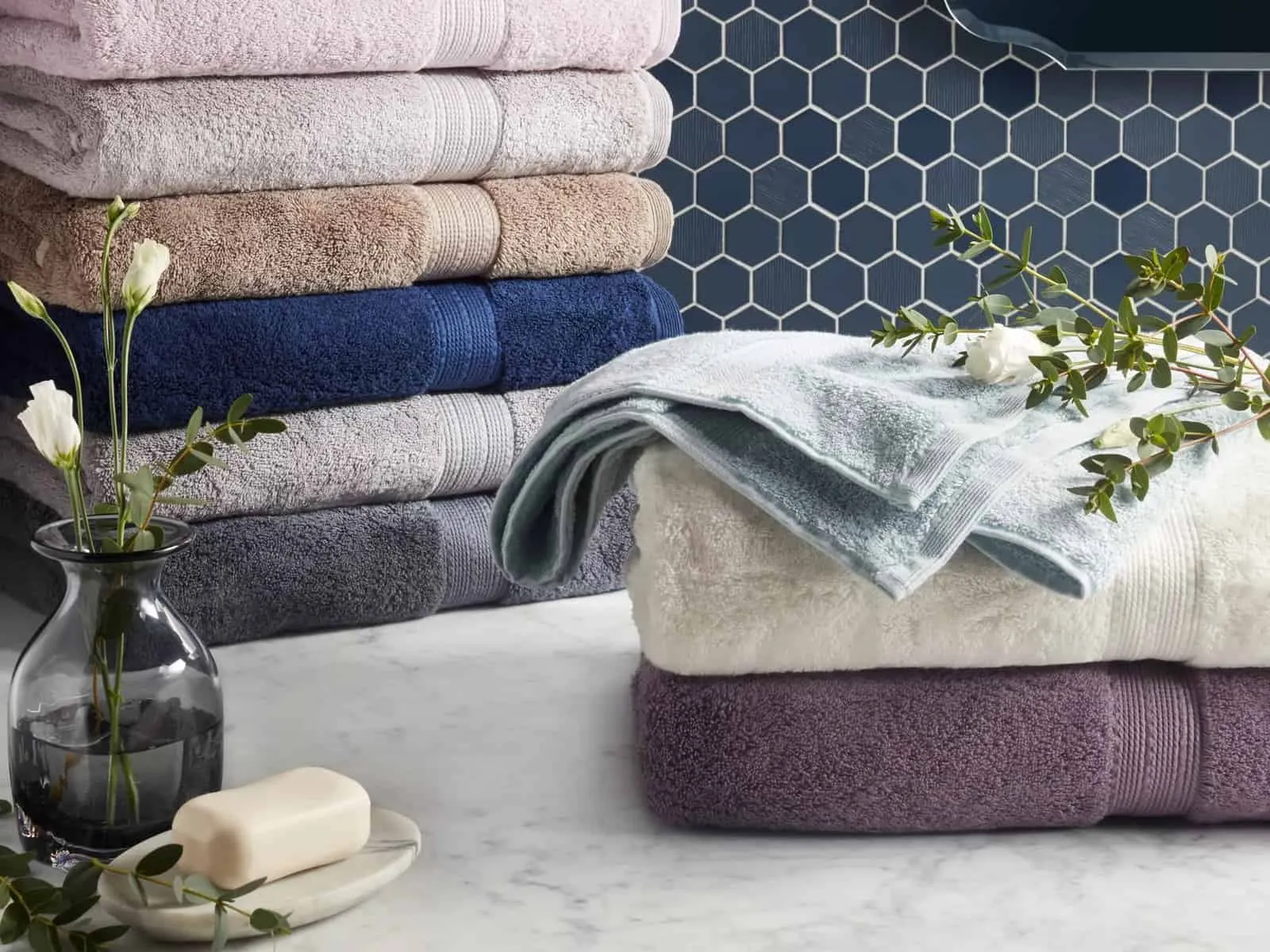 Piles of towels