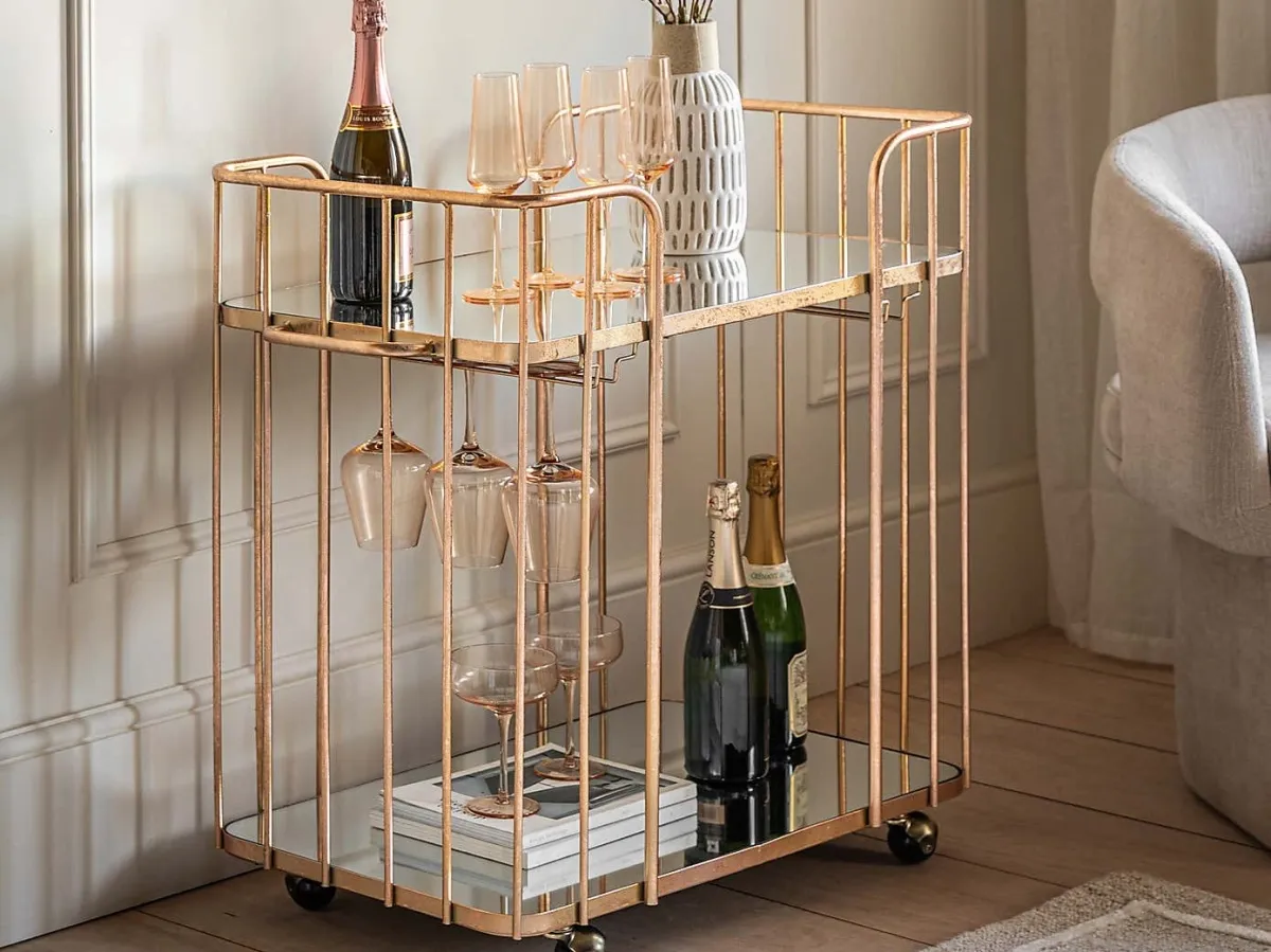 Bronze drinks trolley