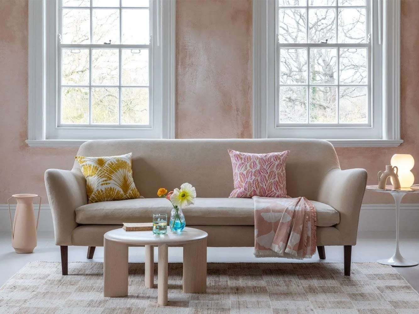 Grey fabric sofa