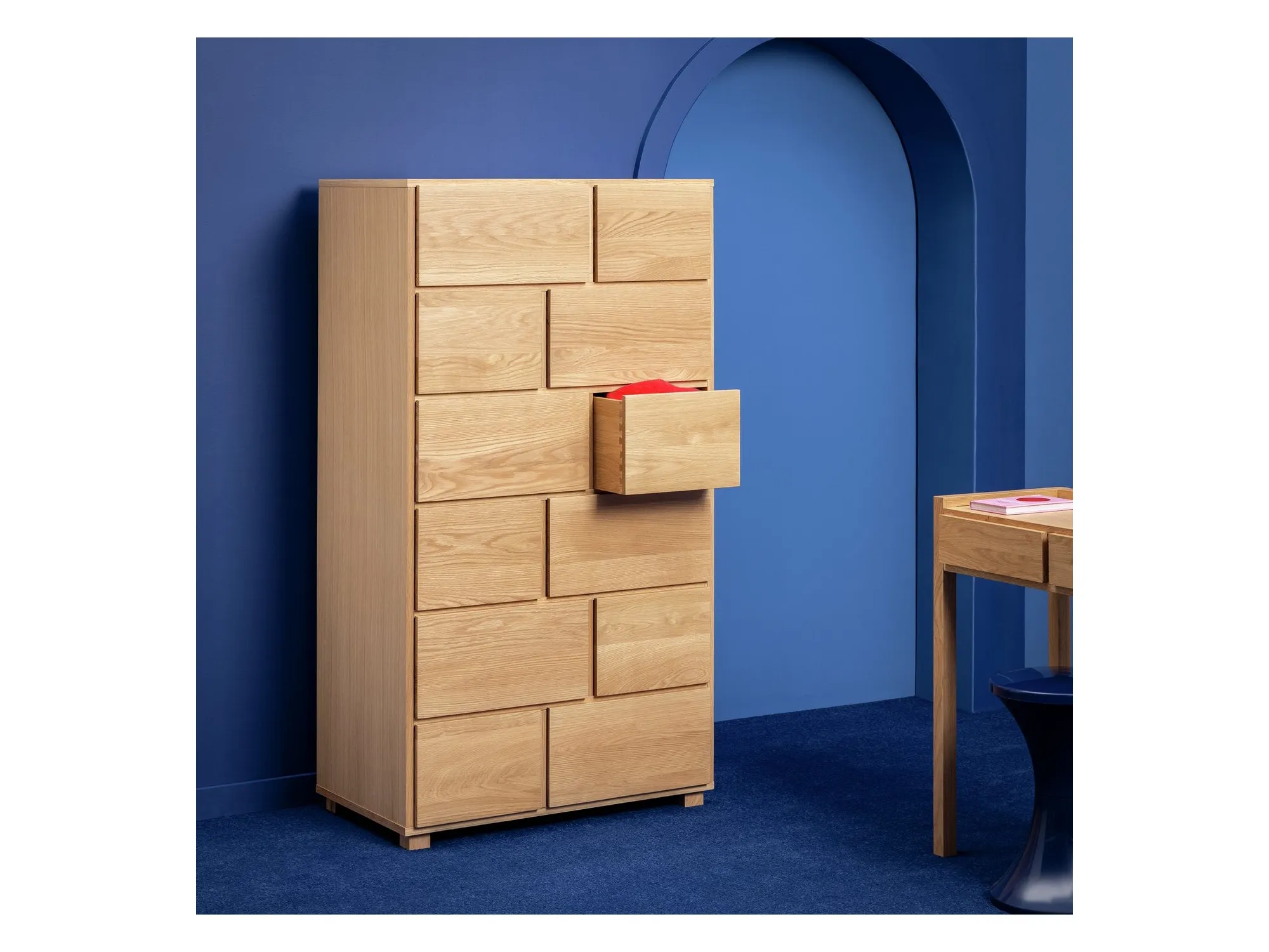 Modern 12-drawer tallboy