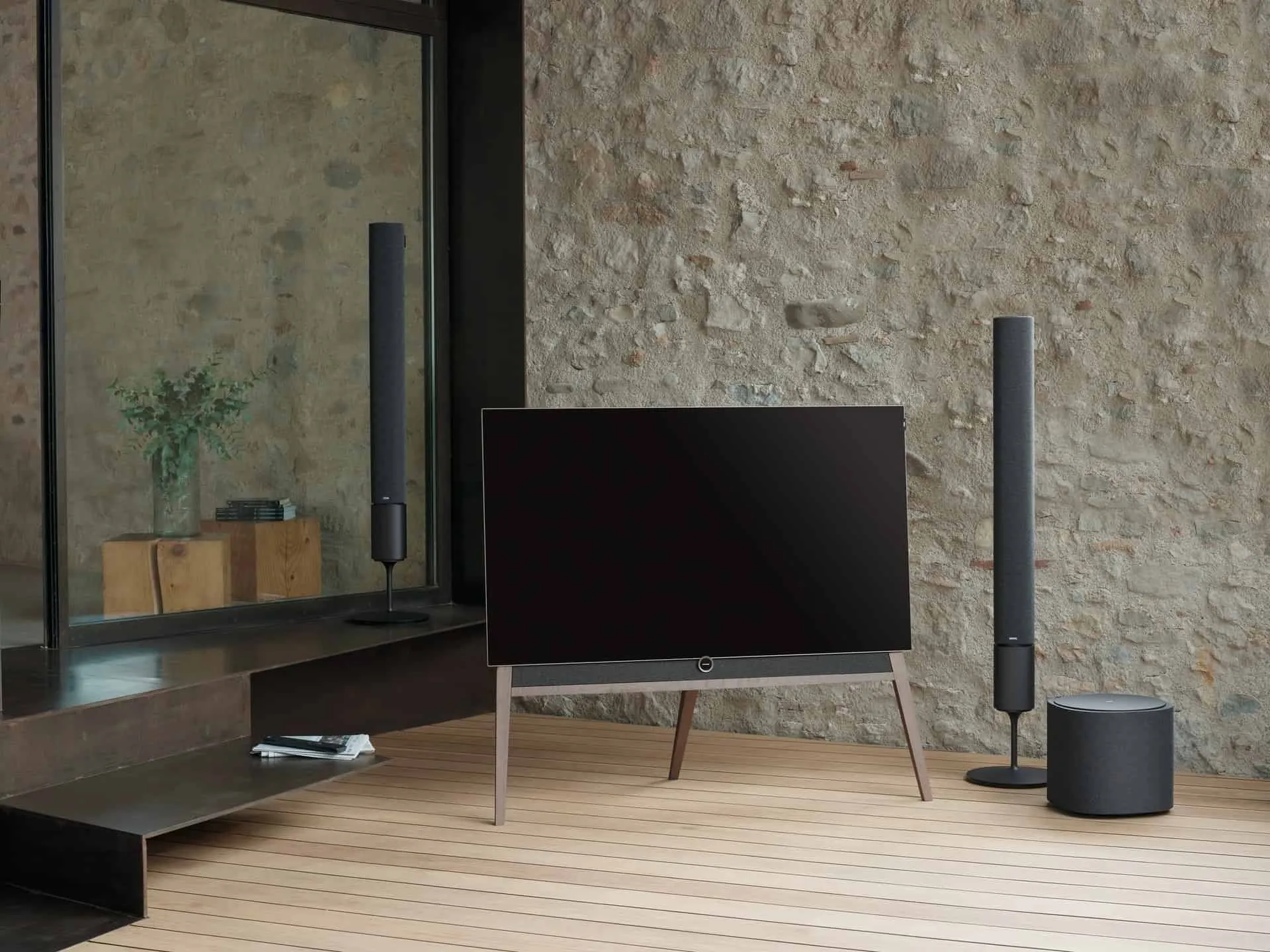 TV and speakers