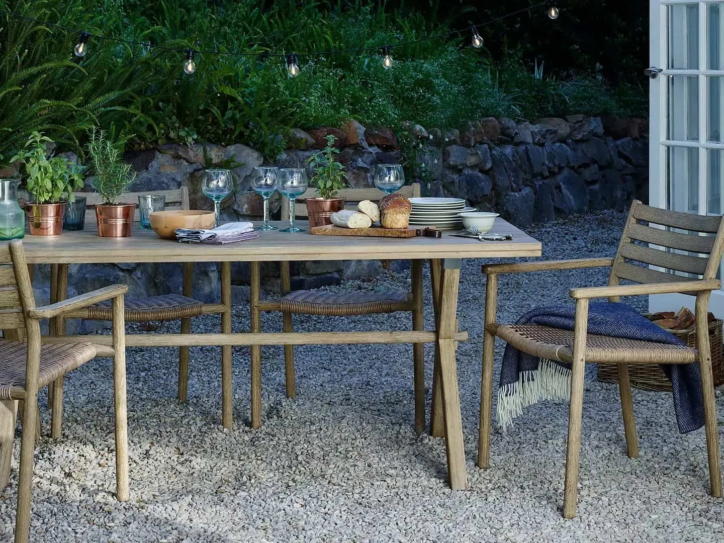 Outdoor dining table