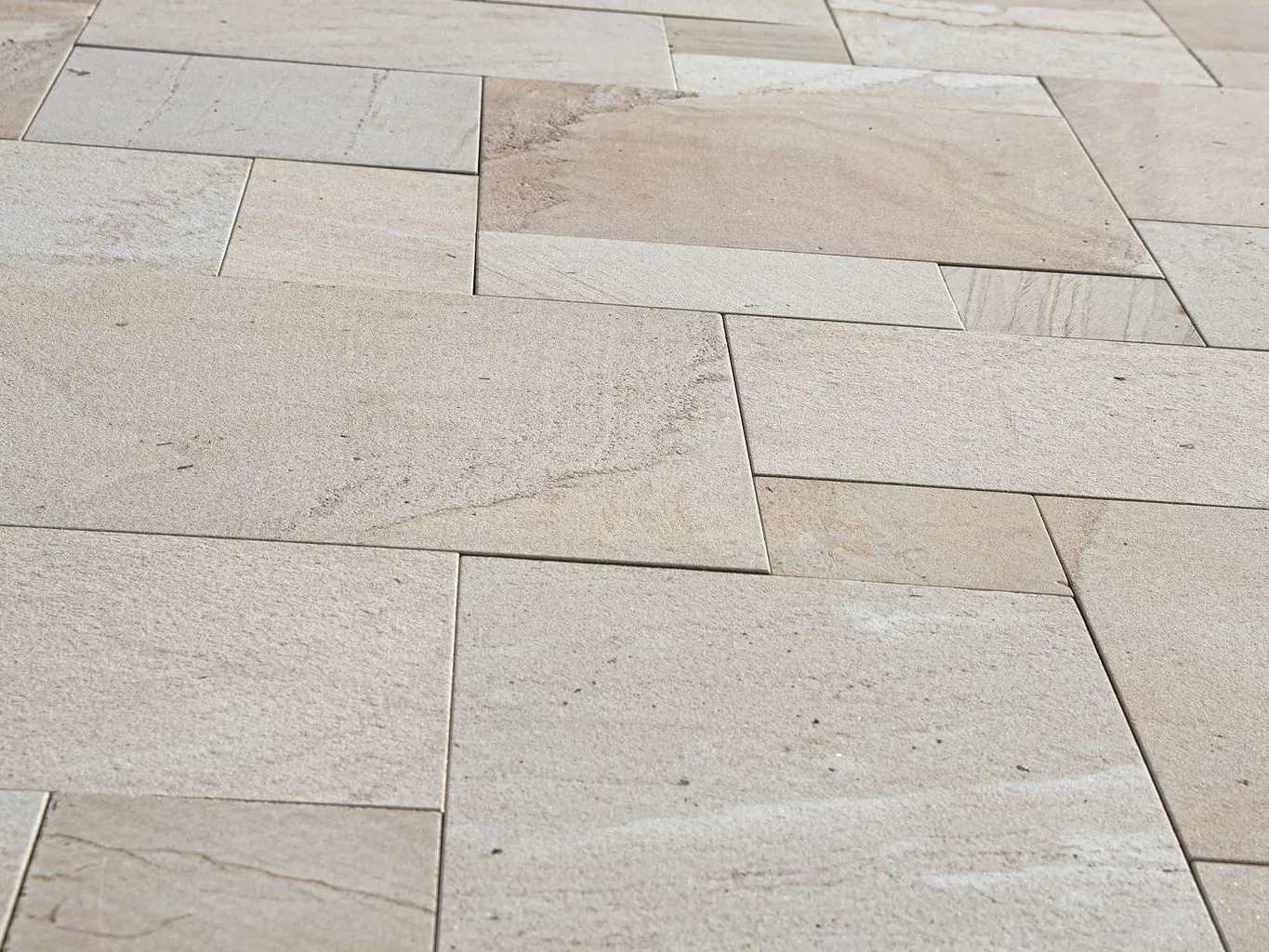 Stone floor tiles