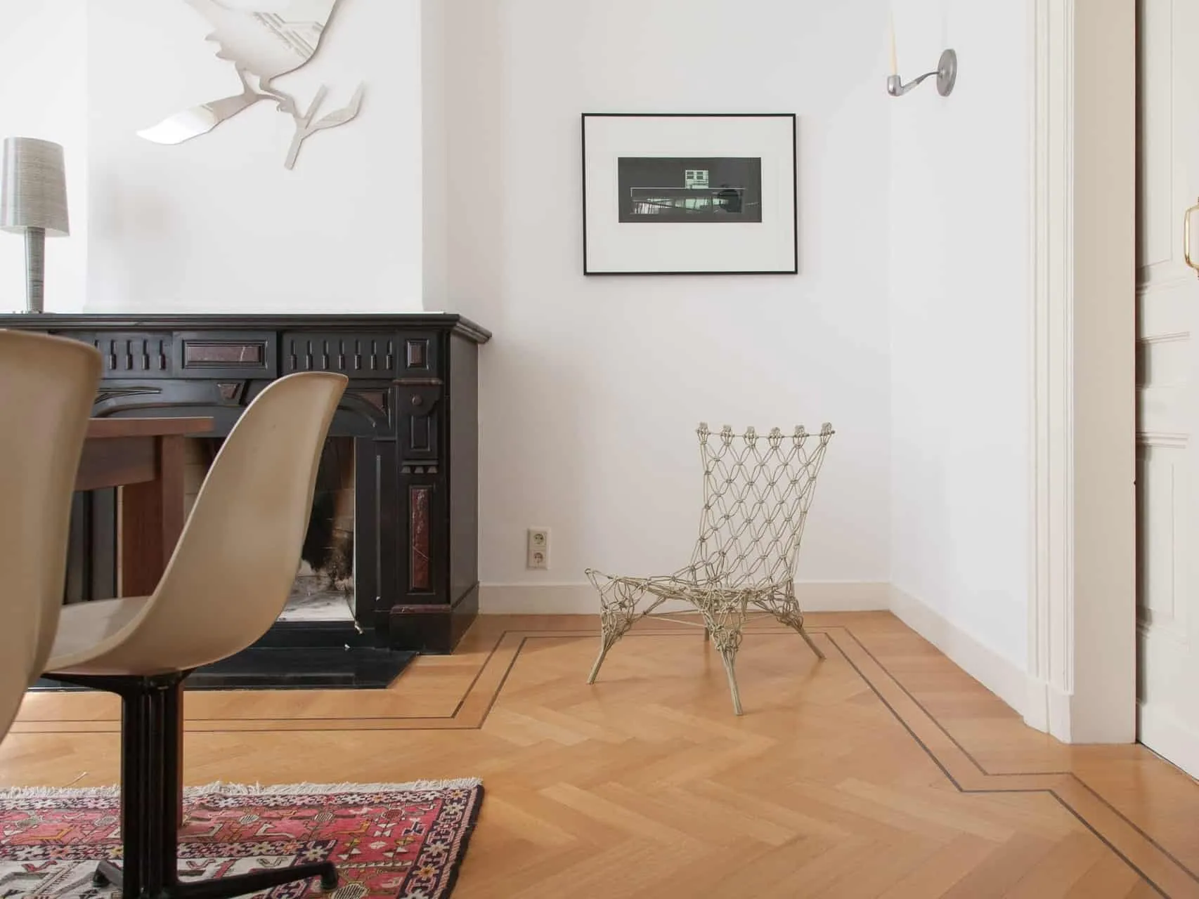 chevron pattern wooden floor
